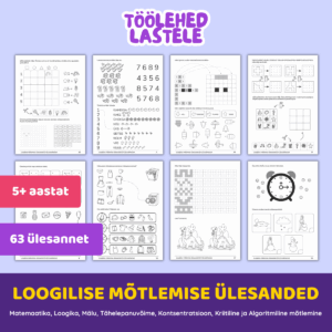 Loogilise mõtlemise ülesanded (5+ aastat)