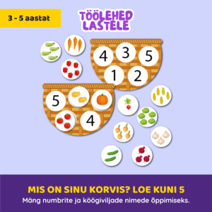 Mäng „Mis on sinu korvis? Loe kuni 5”