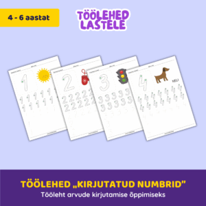 Töölehed „Kirjutatud numbrid”