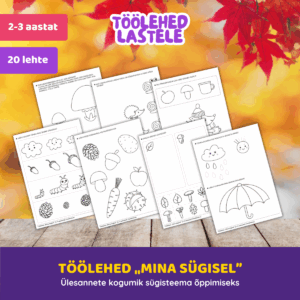 Töölehed „Mina sügisel” | 2–3 aastased | 20 lehte