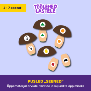 Pusled „Seened” numbrite, värvide ja kujunditega