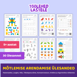 Mõtlemise arendamise ülesanded | 5+ aastat