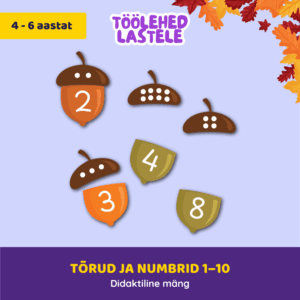 „Tõrud ja numbrid 1–10“ | 4–6-aastastele lastele