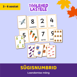 Loendamise mäng „Sügisnumbrid“ (PDF)